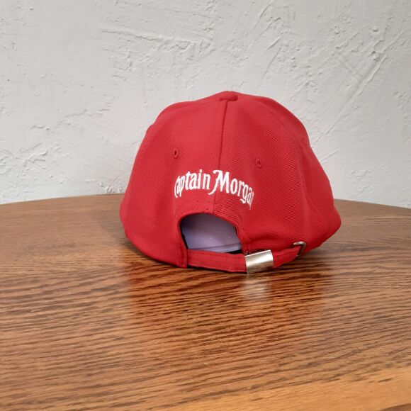 Captain Morgan Spiced Rum Hat Cap Strapback Mens Red Adjustable Logo - Picture 3 of 10